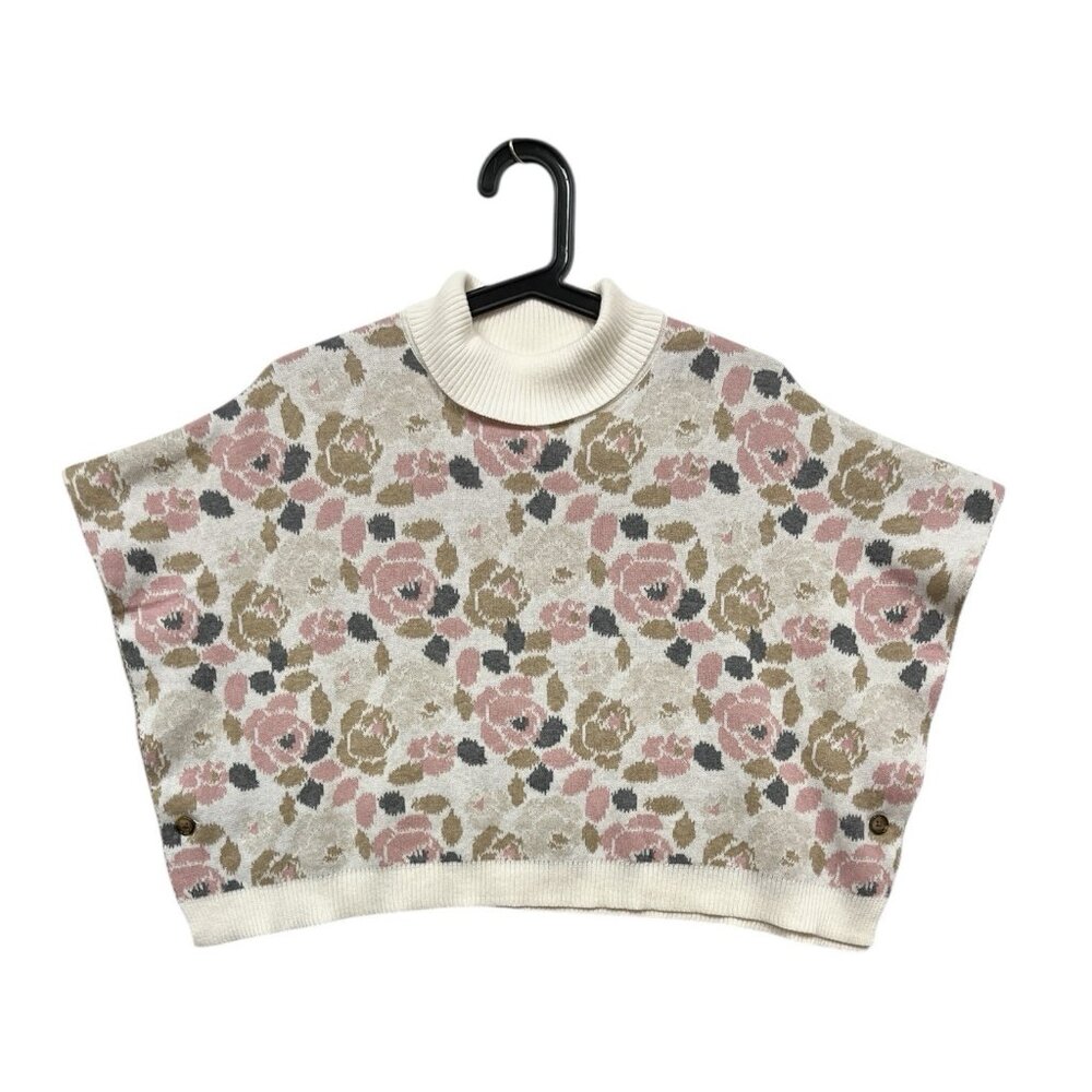 NEW Janie and Jack Floral Sweater Cape Size 5
